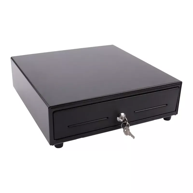 Electronic cash drawer Olympia SD 330A, metal housing, input 12–14 V, width 335 mm, depth 330 mm, height 104 mm, includes 2 keys