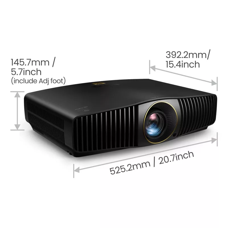BenQ W5850 Standard throw projector 2600 ANSI lumens DLP UHD 4K (3840x2160) 3D Black