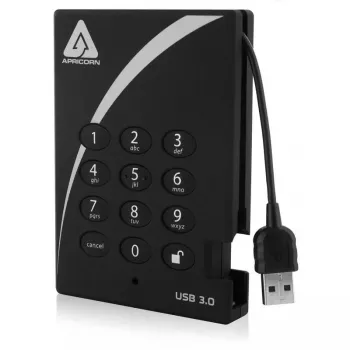 External Hard Drive Apricorn 1TB USB 3.2 A25-3PL256-1000