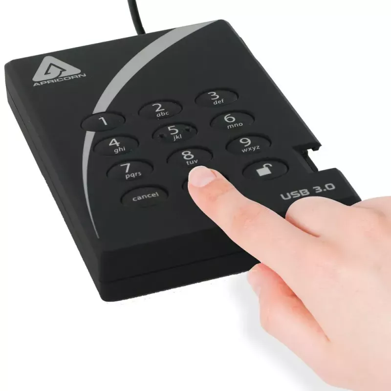 External Hard Drive Apricorn 500GB USB 3.2 Aegis Padlock