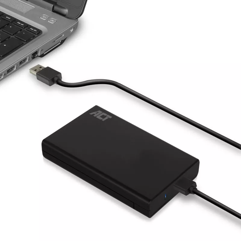 HDD/SSD enclosure ACT 2.5 inch SATA hard drive enclosure screwless USB 3.2 Gen1