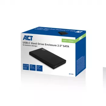 HDD/SSD enclosure ACT AC1225 2.5 inch SATA USB-C 3.2 Gen2 Black