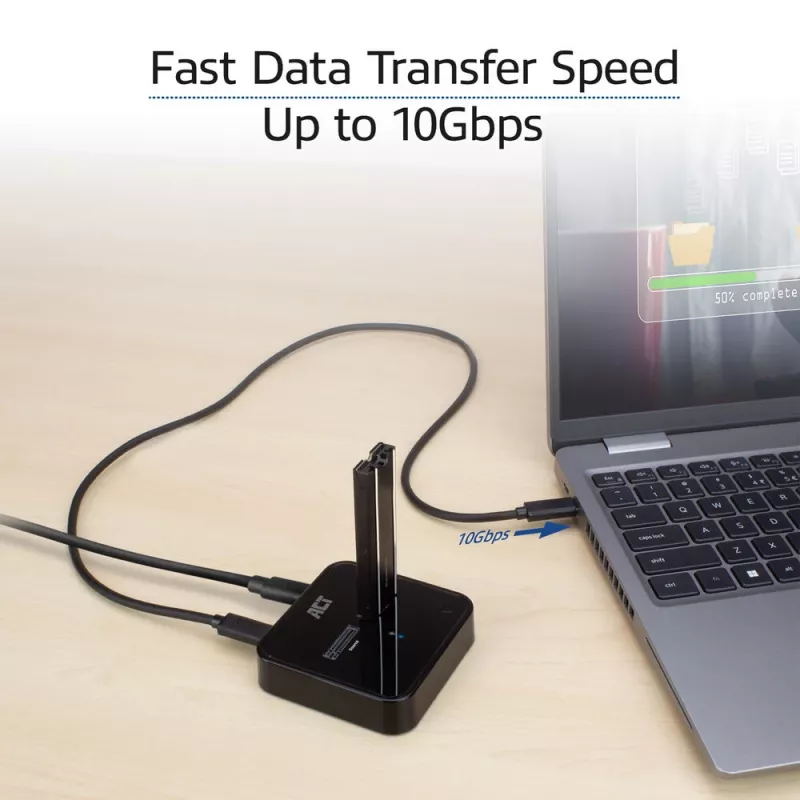 ACT M.2 NVMe/PCIe dual SSD docking clone station, USB-C 3.2 Gen2