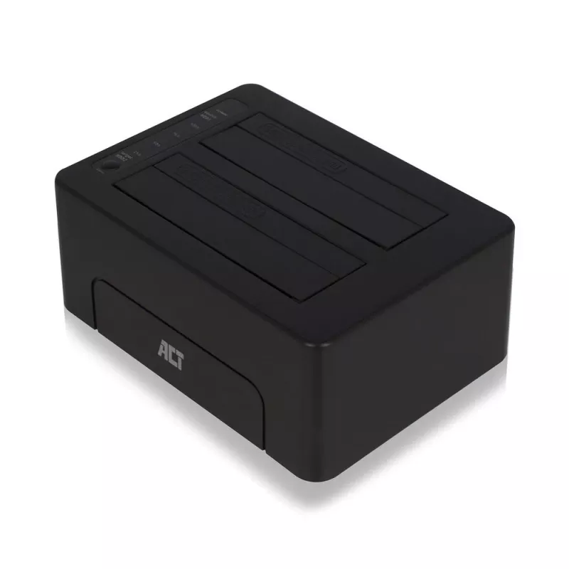 ACT 2.5 inch and 3.5 inch SATA dual HDD/SSD docking station, USB 3.2 Gen1