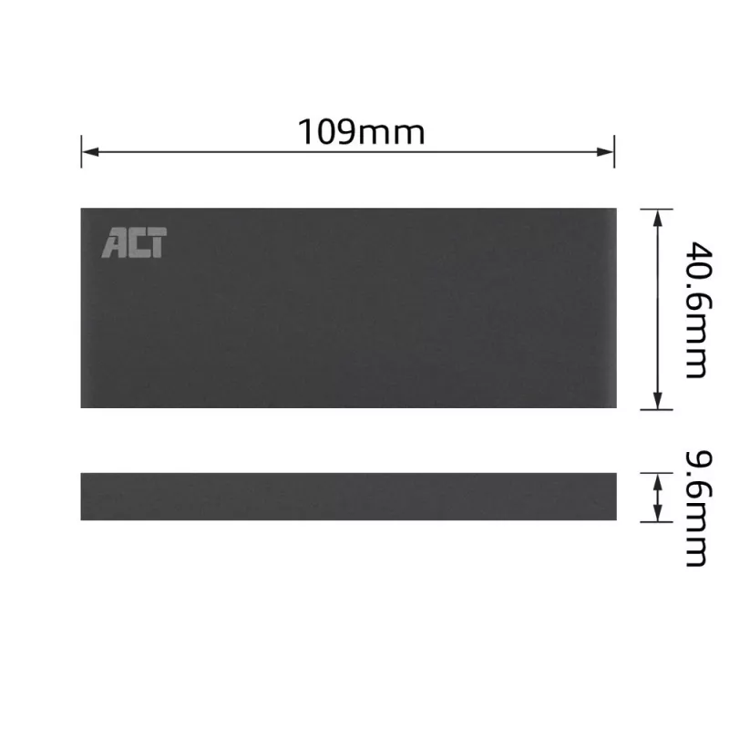 SSD enclosure ACT M.2 USB 3.2 Gen1 Black 5 Gbit/s