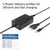 ACT USB-C laptop charger with Power Delivery profiles 65W, Laptop, Indoor, 100 - 240 V, 50/60 Hz, 65 W, 5 - 20 V