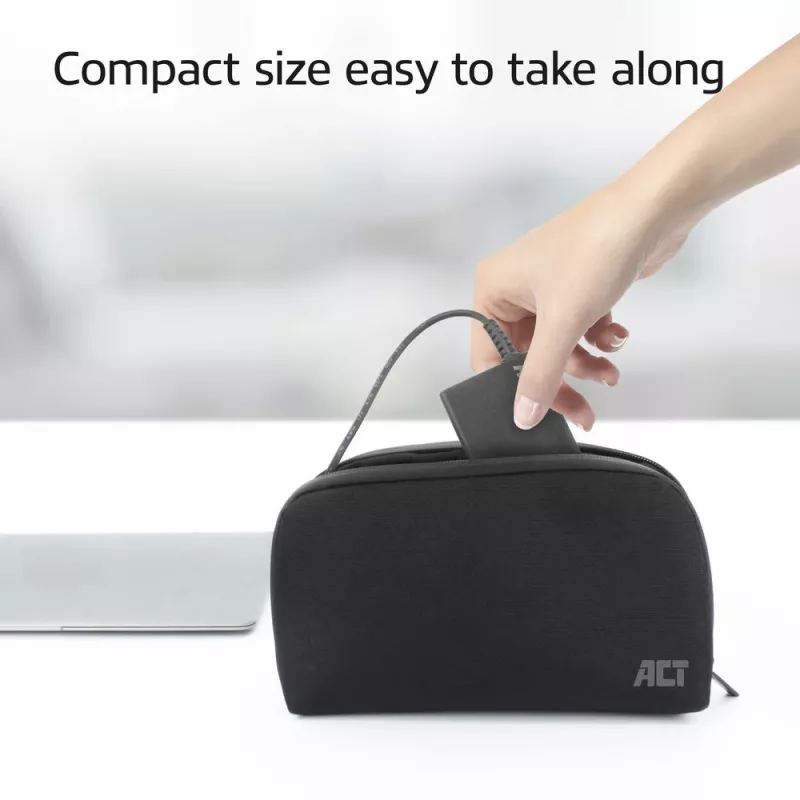 ACT USB-C laptop charger with Power Delivery profiles 65W, Laptop, Indoor, 100 - 240 V, 50/60 Hz, 65 W, 5 - 20 V