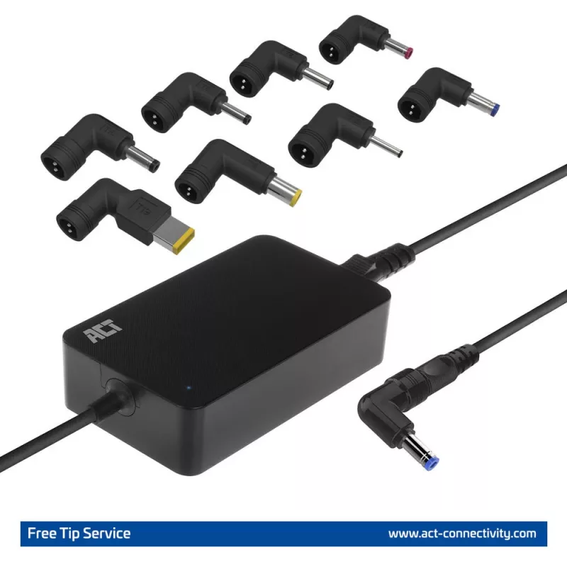 ACT Slim size laptop charger 65W (for laptops up to 15.6 inch)