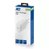 ACT Compact USB-C Charger 20W Fast Charging Indoor Universal White