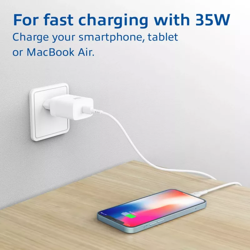 USB-C Charger ACT 35W Power Delivery PPS GaNFast Universal