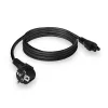 ACT Powercord mains connector CEE7/7 male (angled) - C5 black 2 m