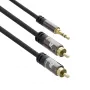 Audio Cable ACT AC3605 1.5m 3.5mm to 2 x RCA Black