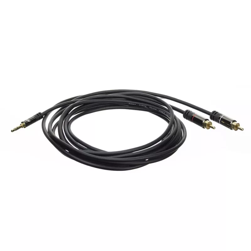 Audio Cable ACT AC3605 1.5m 3.5mm to 2 x RCA Black