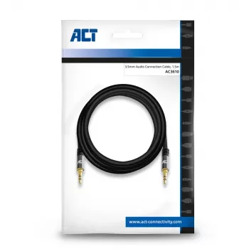 ACT 1.5 meters High Quality stereo audio connection cable 3.5 mm jack male - male