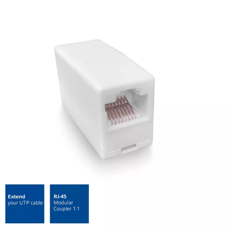 Modular coupler RJ-45 ACT AC4105 White Connector 1 RJ-45 Connector 2 RJ-45