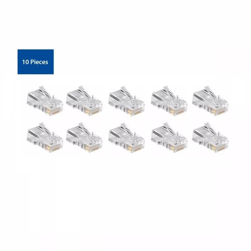 ACT Modular CAT5E RJ-45 Connector ACT AC4110 Male Silver Transparent 10 pcs