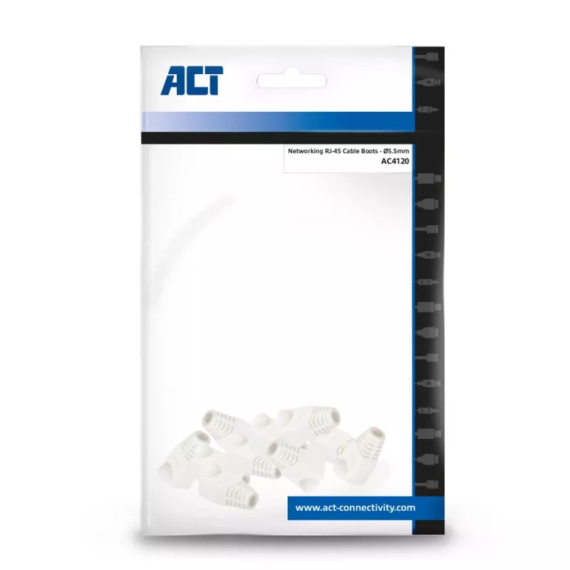 ACT UTP Cable boots, RJ45, Cable boot, Grey, RJ45, 10 pc(s)