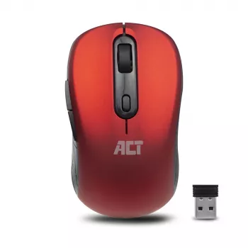 ACT Wireless Mouse 1600 DPI Right-hand Optical RF Wireless Red