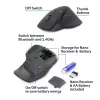 ACT Wireless multi-connect mouse Bluetooth or USB-A receiver, 2400 DPI with silent click, eco-friendly