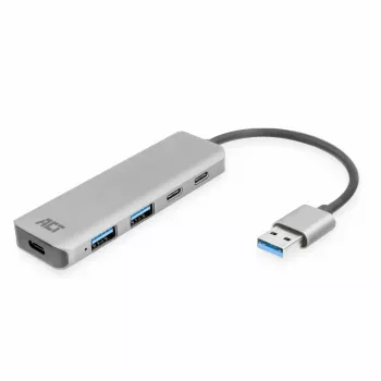 USB Hub ACT AC6125 3.2 Gen 1 Type-A 5000 Mbit/s Grey