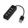 USB Hub ACT AC6205 2.0 480 Mbit/s Black 0.12m