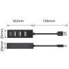 USB Hub ACT AC6205 2.0 480 Mbit/s Black 0.12m