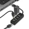 USB Hub ACT AC6205 2.0 480 Mbit/s Black 0.12m