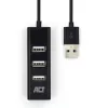 USB Hub ACT AC6205 2.0 480 Mbit/s Black 0.12m
