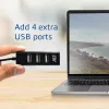 USB Hub ACT AC6205 2.0 480 Mbit/s Black 0.12m