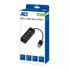 USB Hub ACT AC6205 2.0 480 Mbit/s Black 0.12m