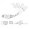 ACT USB hub 4 port USB-A flexible USB 3.2 Gen 1 White 480 Mbit/s