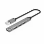 ACT AC6225 USB 2.0 Hub 480 Mbit/s Grey Aluminium