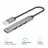 ACT AC6225 USB 2.0 Hub 480 Mbit/s Grey Aluminium