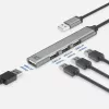 ACT AC6225 USB 2.0 Hub 480 Mbit/s Grey Aluminium