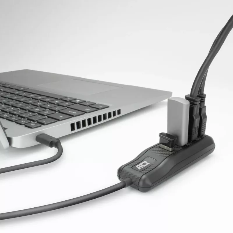 ACT AC6420 interface hub USB 3.2 Gen 1 (3.1 Gen 1) Type-C 5000 Mbit/s Black