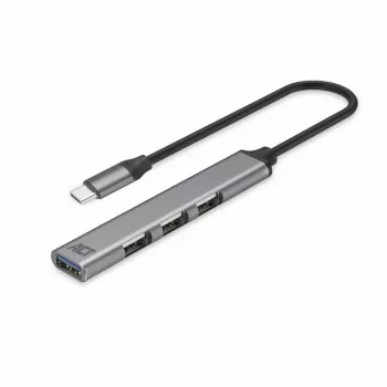 USB Hub ACT AC6425 Type-C 5000 Mbit/s Aluminium Grey
