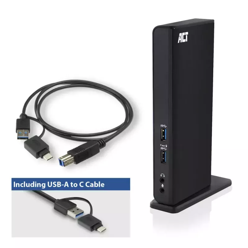 ACT Universal USB-C or USB-A Docking Station, for 2 HDMI monitors, DisplayLink