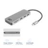 ACT USB-C hub 3.0, 3x USB-A, card reader, PD pass-through