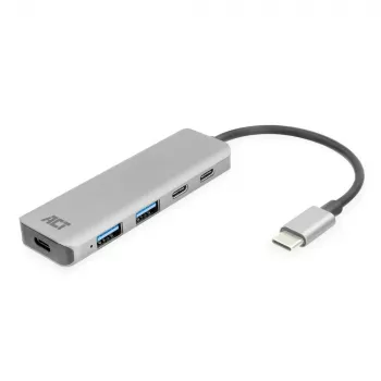 ACT AC7072 USB 3.2 Gen 1 Type-C Hub 5000 Mbit/s Black Grey