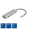 ACT AC7072 USB 3.2 Gen 1 Type-C Hub 5000 Mbit/s Black Grey