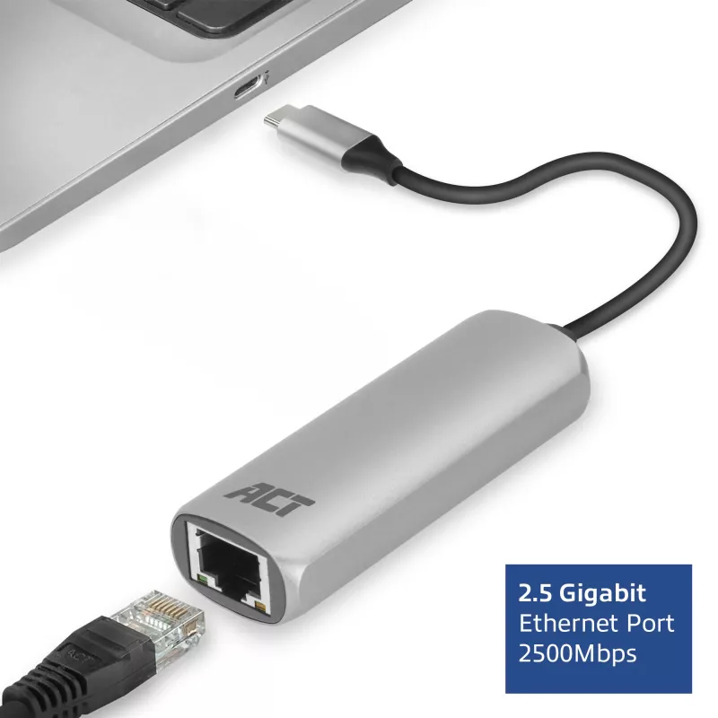 USB Hub ACT AC7081 Type-C 2500 Mbit/s Aluminium