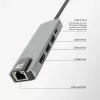 ACT USB-C 4K docking station for 1 HDMI monitor, ethernet, USB-A, PD pass-through
