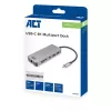 ACT USB-C 4K docking station for 1 HDMI monitor, Ethernet, USB-C, USB-A, card reader and PD pass-through
