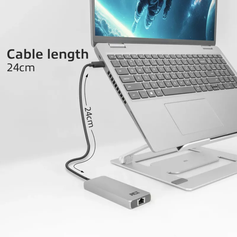 ACT USB-C 4K / 8K 30Hz docking station for 1 HDMI monitor, 2.5 Gigabit ethernet, USB-C 10Gbps, USB-A 10Gbps, 3.5mm audio, PD pass-through