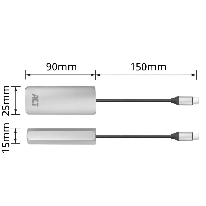 Network Card ACT AC7335 Ethernet 1000 Mbit/s USB Type-C