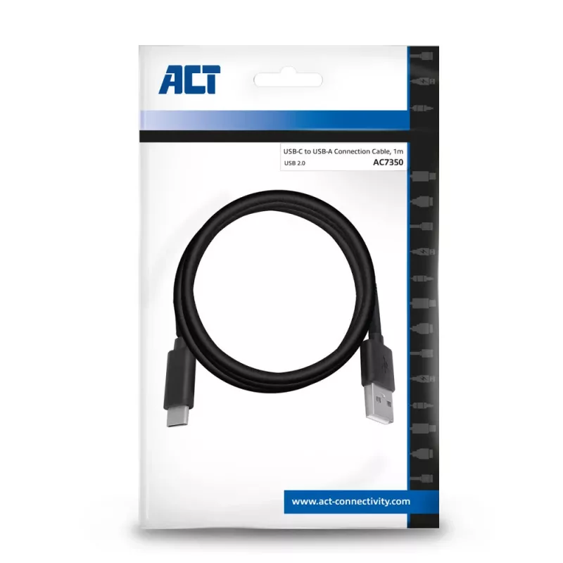 ACT USB 2.0 cable USB-A to USB-C 1 meter AC7350