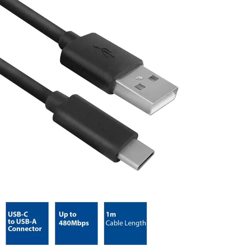 ACT USB 2.0 cable USB-A to USB-C 1 meter AC7350