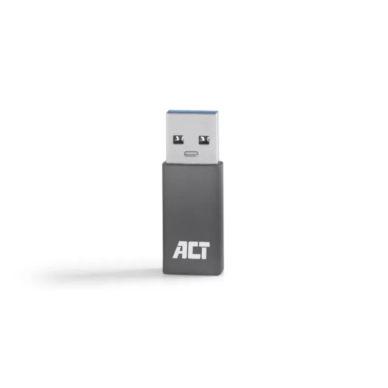USB-A to USB-C adapter ACT AC7375 Grey