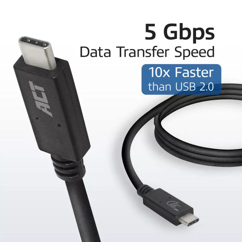 ACT USB 3.0 cable USB-C USB-IF certified 1 meter 5 Gbit/s
