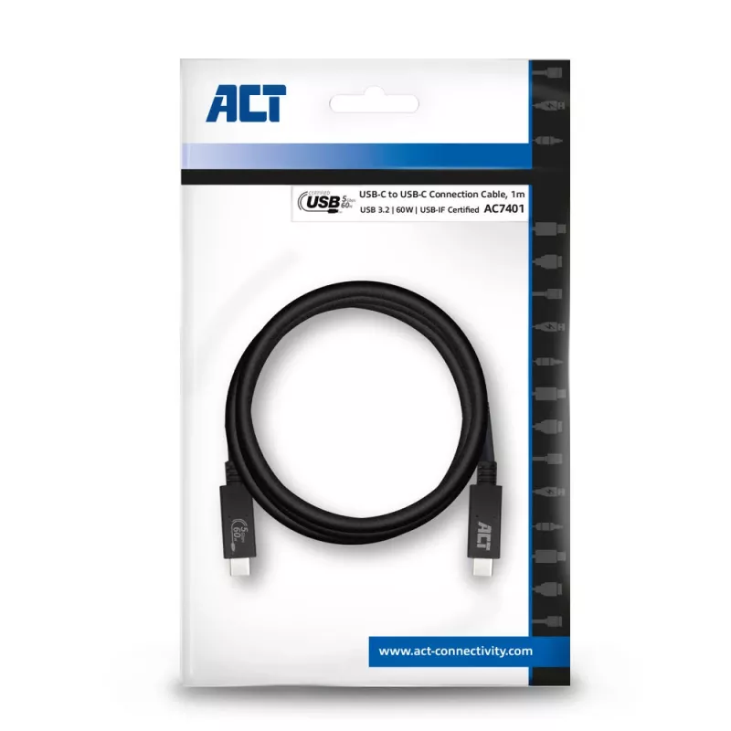 ACT USB 3.0 cable USB-C USB-IF certified 1 meter 5 Gbit/s